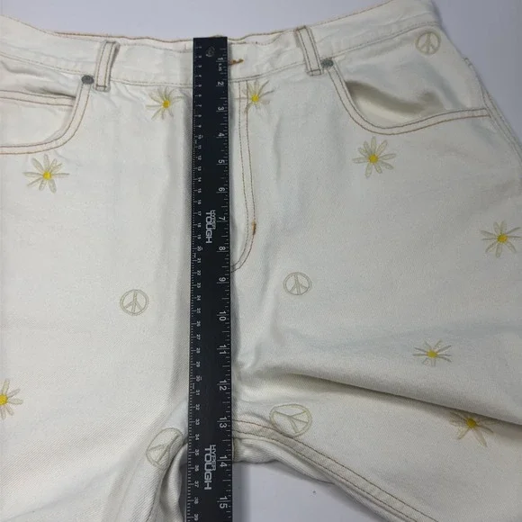 Designer Sandro High Rise Wide Leg Jeans Womens Size 24 White Denim - Picture 7 of 8